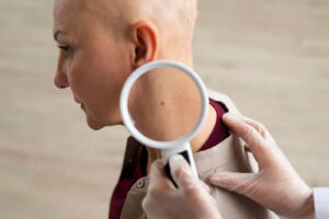 dermatologist in Bakersfield doing check patient with skin cancer